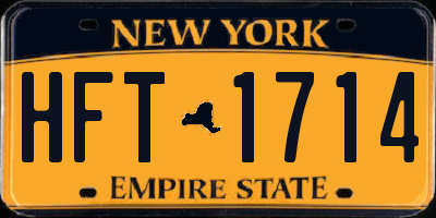 NY license plate HFT1714