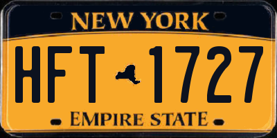 NY license plate HFT1727