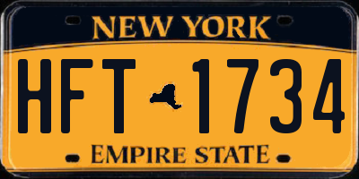 NY license plate HFT1734