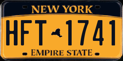 NY license plate HFT1741