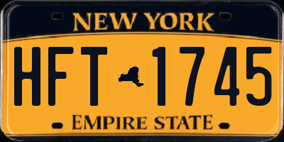 NY license plate HFT1745
