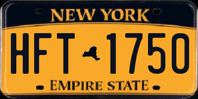 NY license plate HFT1750