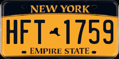 NY license plate HFT1759