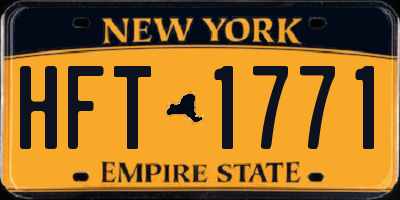 NY license plate HFT1771