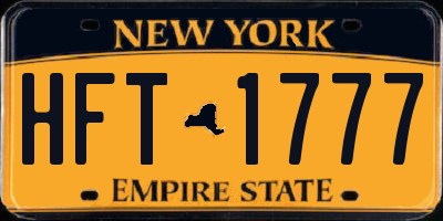 NY license plate HFT1777