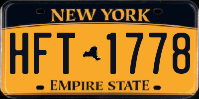 NY license plate HFT1778