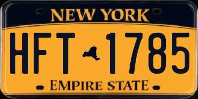 NY license plate HFT1785