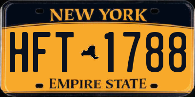 NY license plate HFT1788