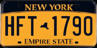 NY license plate HFT1790