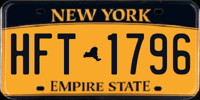 NY license plate HFT1796