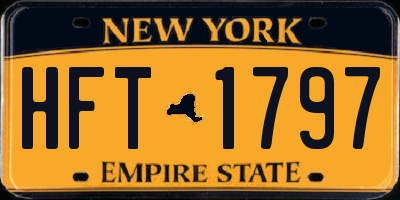 NY license plate HFT1797