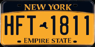 NY license plate HFT1811