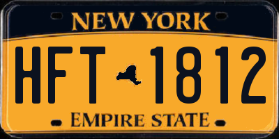 NY license plate HFT1812