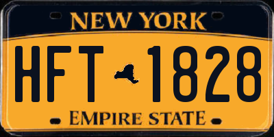 NY license plate HFT1828
