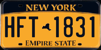 NY license plate HFT1831