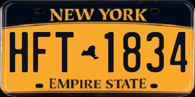 NY license plate HFT1834