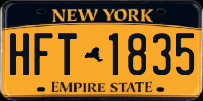 NY license plate HFT1835