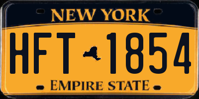 NY license plate HFT1854