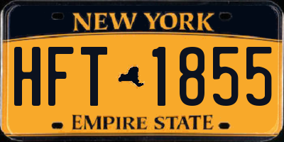 NY license plate HFT1855