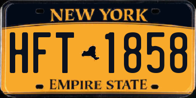 NY license plate HFT1858