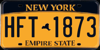 NY license plate HFT1873