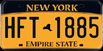 NY license plate HFT1885