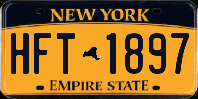 NY license plate HFT1897