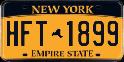 NY license plate HFT1899