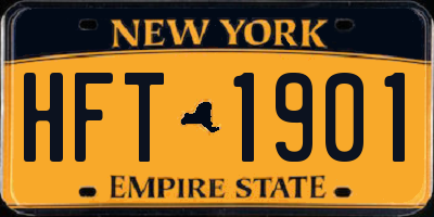 NY license plate HFT1901