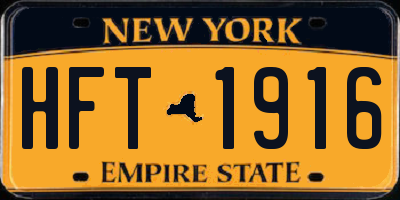 NY license plate HFT1916