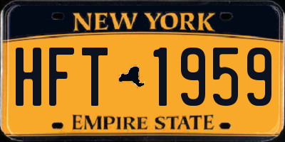 NY license plate HFT1959