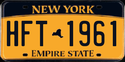 NY license plate HFT1961