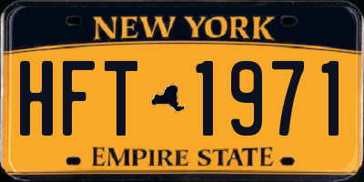 NY license plate HFT1971