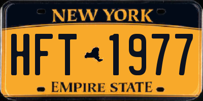 NY license plate HFT1977