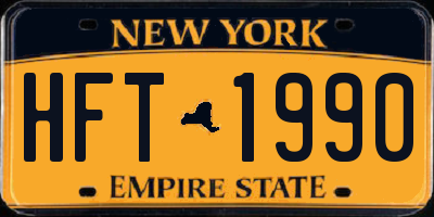 NY license plate HFT1990