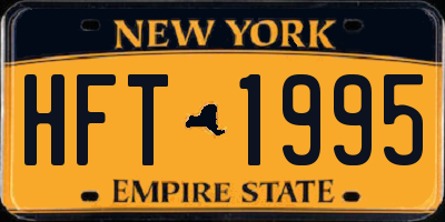 NY license plate HFT1995
