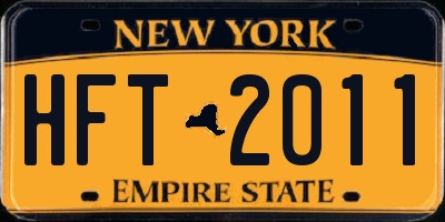 NY license plate HFT2011