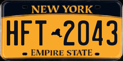 NY license plate HFT2043