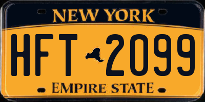 NY license plate HFT2099