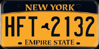 NY license plate HFT2132