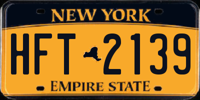 NY license plate HFT2139