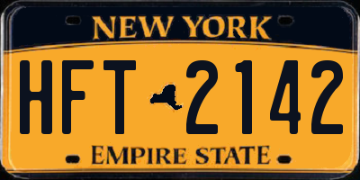 NY license plate HFT2142