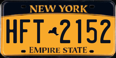 NY license plate HFT2152