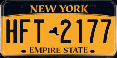 NY license plate HFT2177