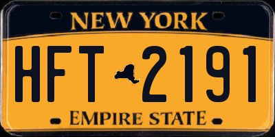 NY license plate HFT2191