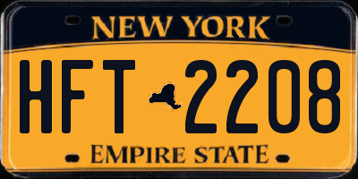 NY license plate HFT2208