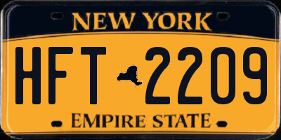 NY license plate HFT2209