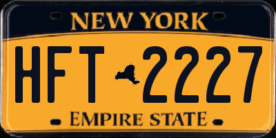 NY license plate HFT2227