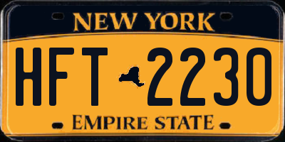 NY license plate HFT2230
