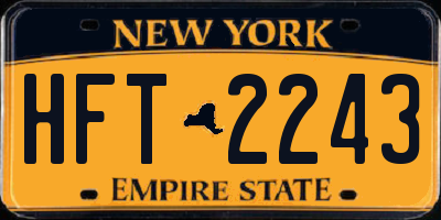 NY license plate HFT2243